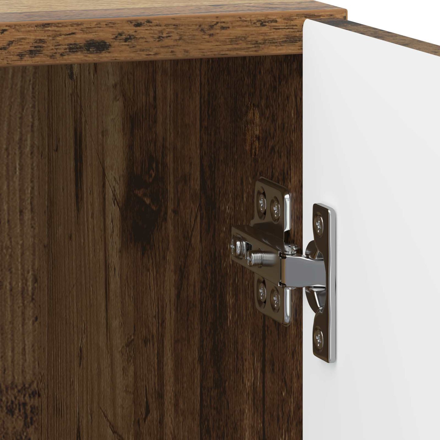 vidaXL Bedside Cabinet Old Wood 43 x 34.5 x 50 cm Engineered Wood