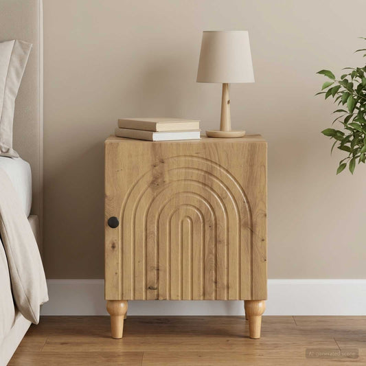 vidaXL Bedside Cabinet Artisan Oak 43 x 34.5 x 50 cm Engineered Wood