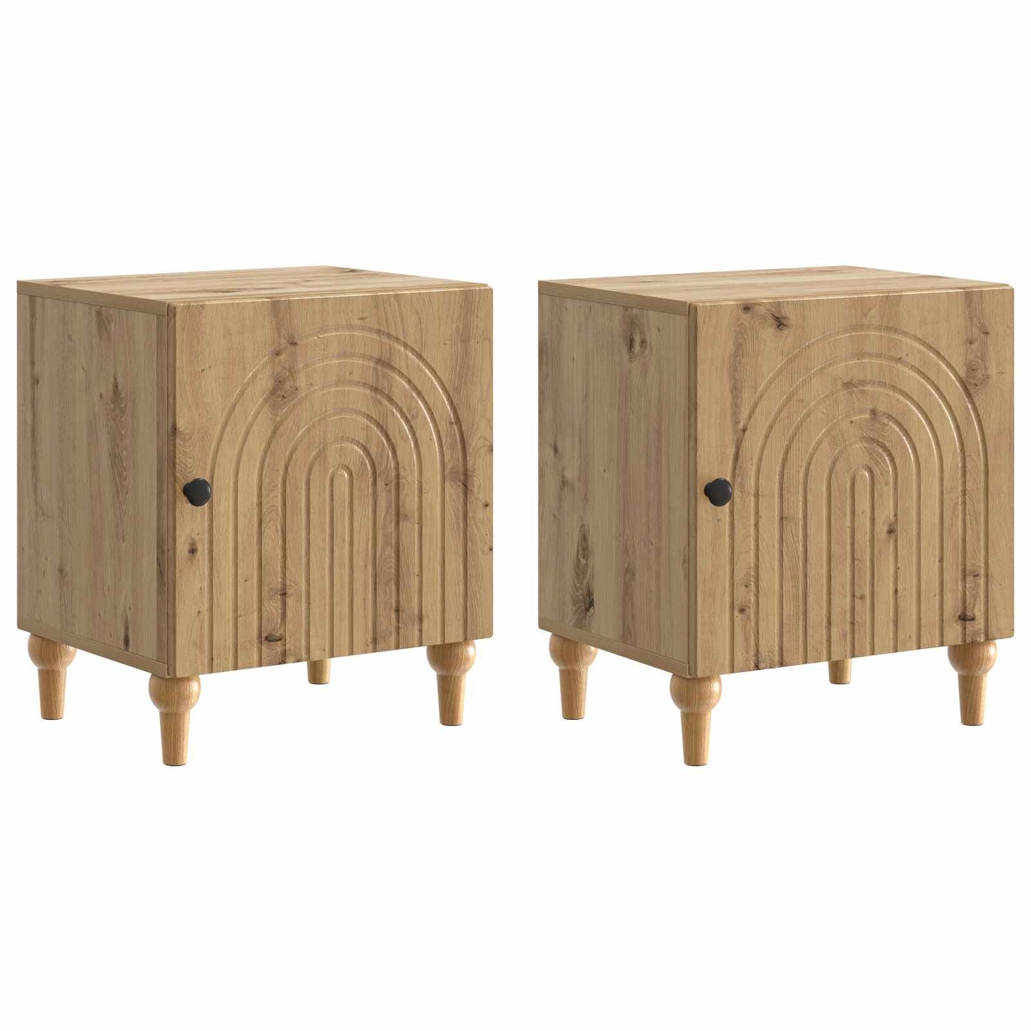 vidaXL Bedside Cabinet 2 pcs Artisan Oak 43 x 34.5 x 50 cm