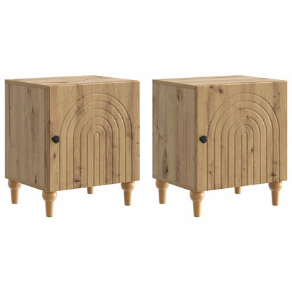 vidaXL Bedside Cabinet 2 pcs Artisan Oak 43 x 34.5 x 50 cm