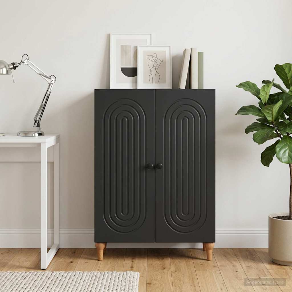 vidaXL Sideboard Black 66 x 34.5 x 90 cm Engineered Wood