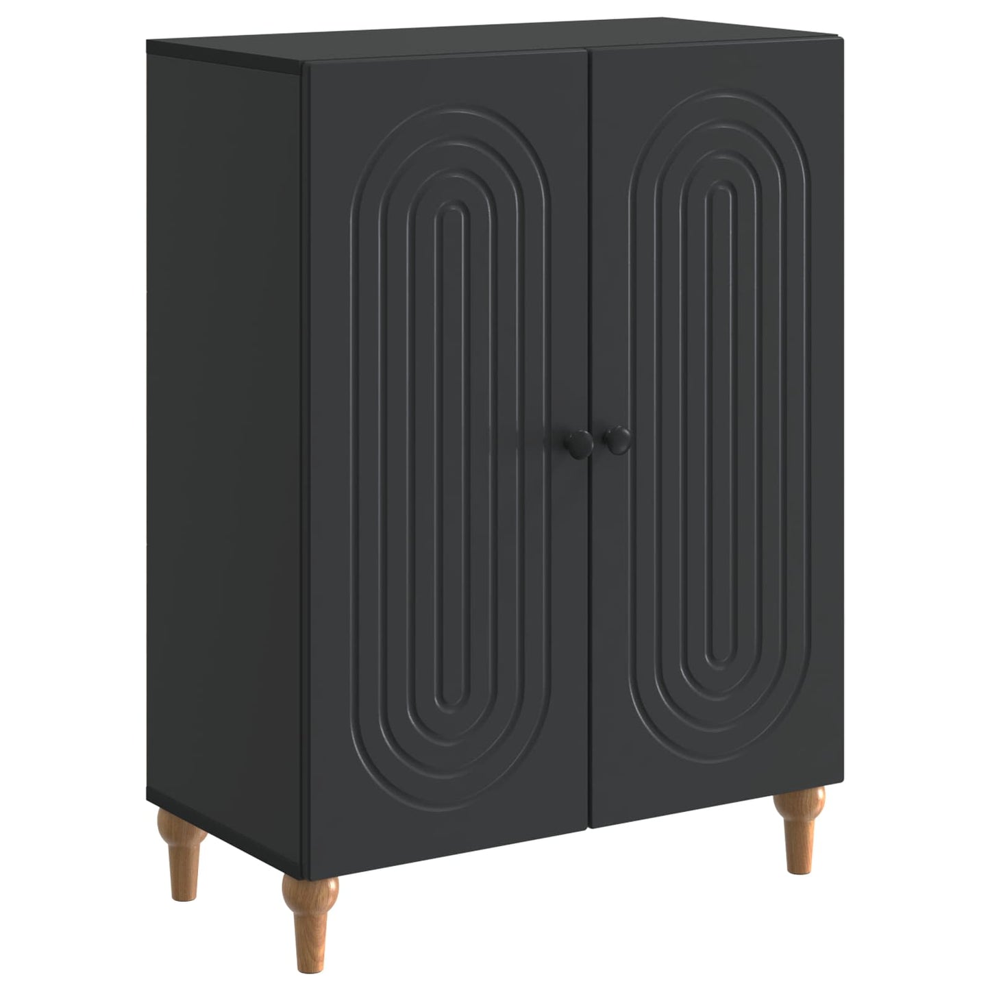 vidaXL Sideboard Black 66 x 34.5 x 90 cm Engineered Wood