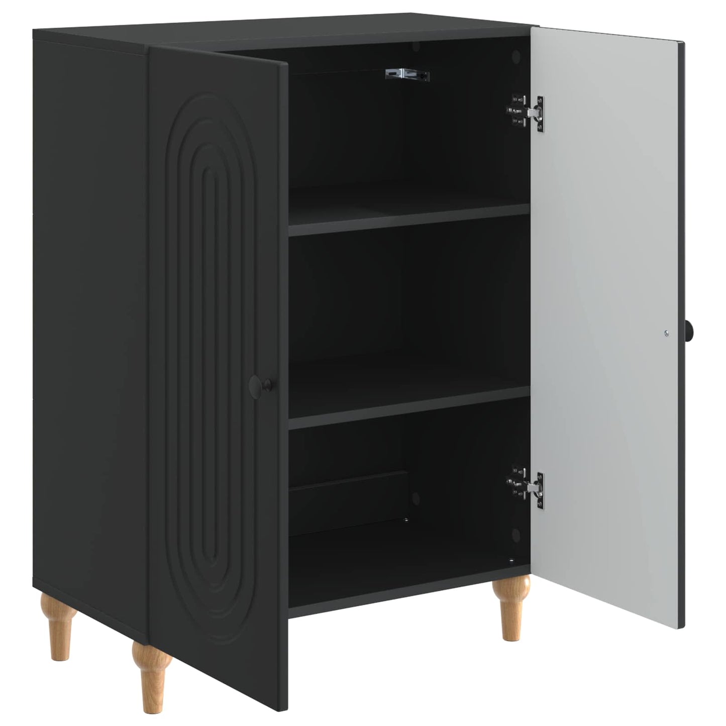 vidaXL Sideboard Black 66 x 34.5 x 90 cm Engineered Wood