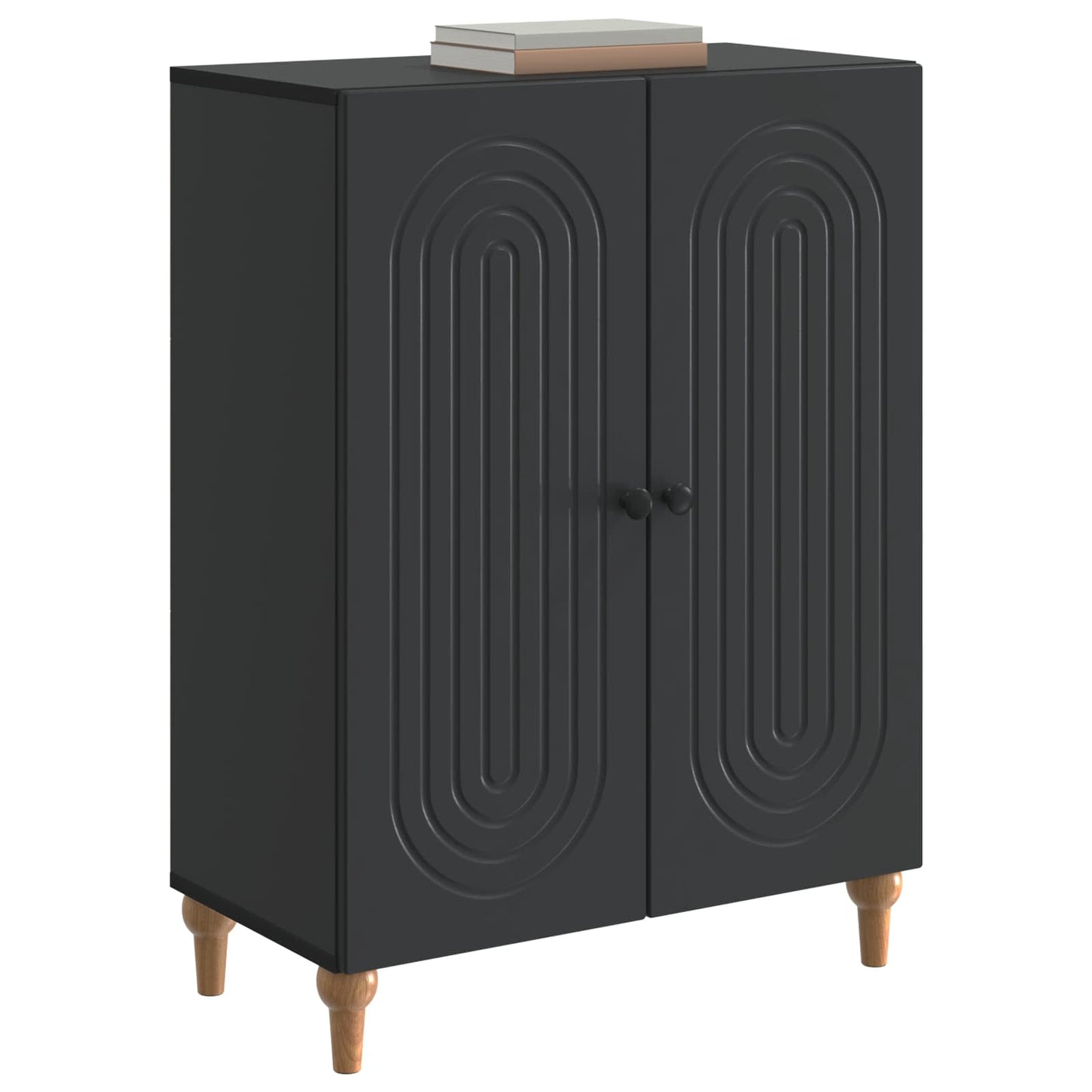 vidaXL Sideboard Black 66 x 34.5 x 90 cm Engineered Wood