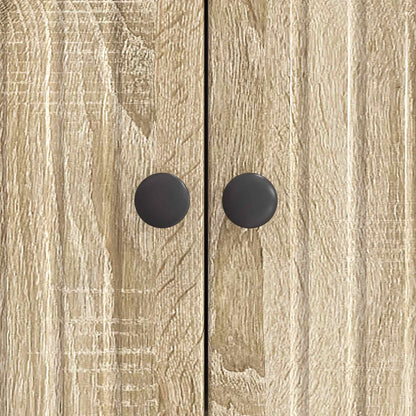 vidaXL Sideboard Sonoma Oak 66 x 34.5 x 90 cm Engineered Wood