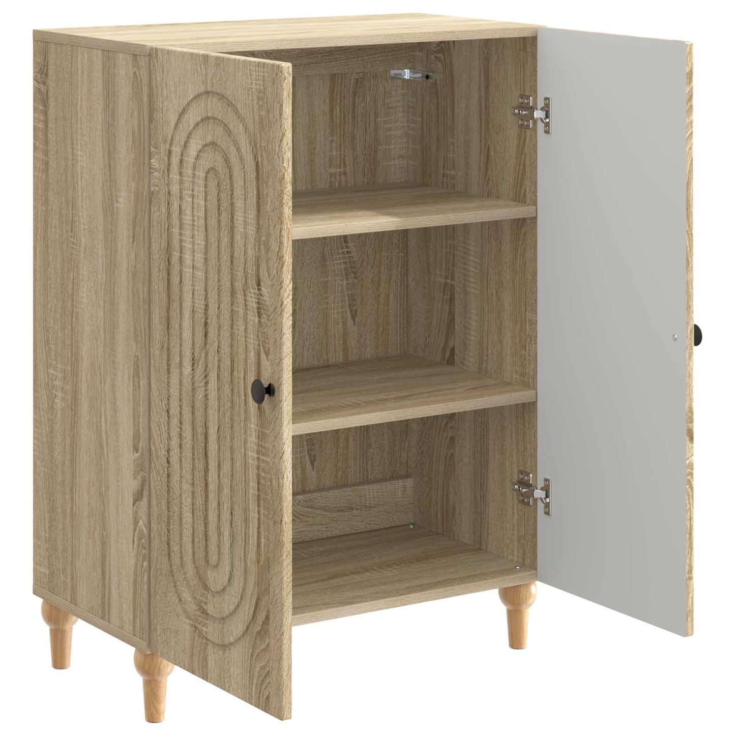 vidaXL Sideboard Sonoma Oak 66 x 34.5 x 90 cm Engineered Wood