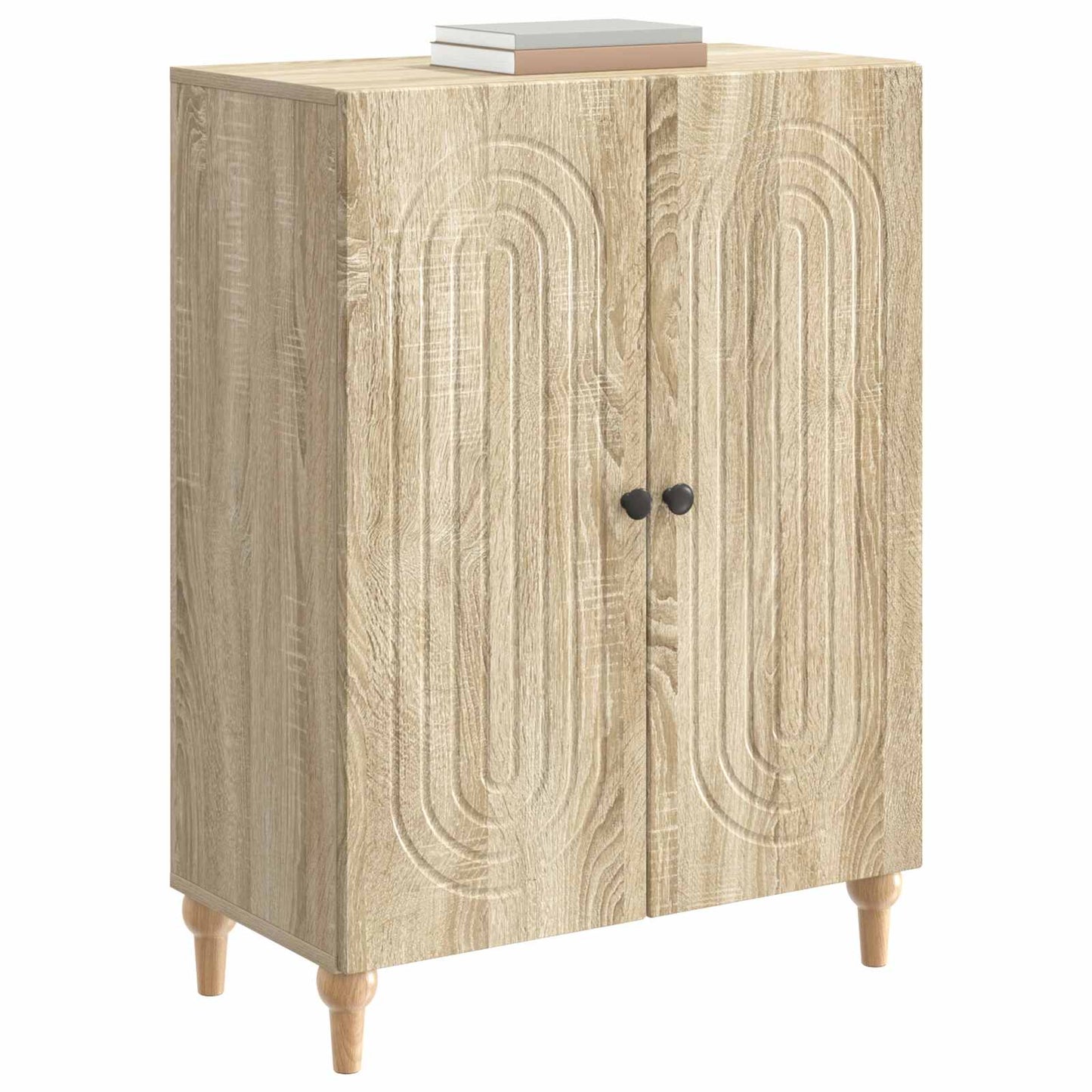 vidaXL Sideboard Sonoma Oak 66 x 34.5 x 90 cm Engineered Wood