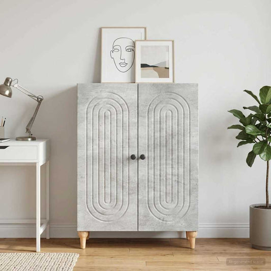 vidaXL Sideboard Concrete Grey 66 x 34.5 x 90 cm Engineered Wood