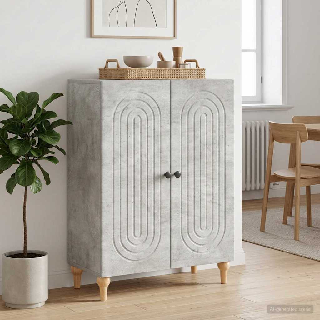 vidaXL Sideboard Concrete Grey 66 x 34.5 x 90 cm Engineered Wood