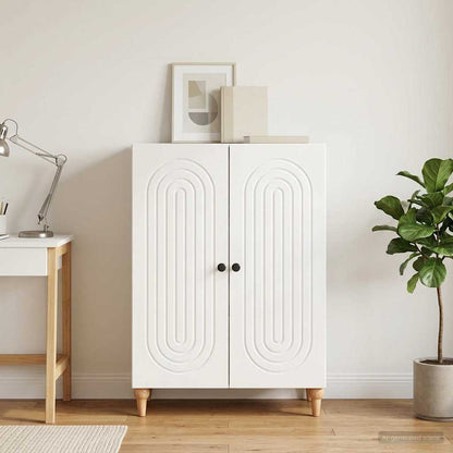 vidaXL Sideboard High Gloss White 66 x 34.5 x 90 cm Engineered Wood