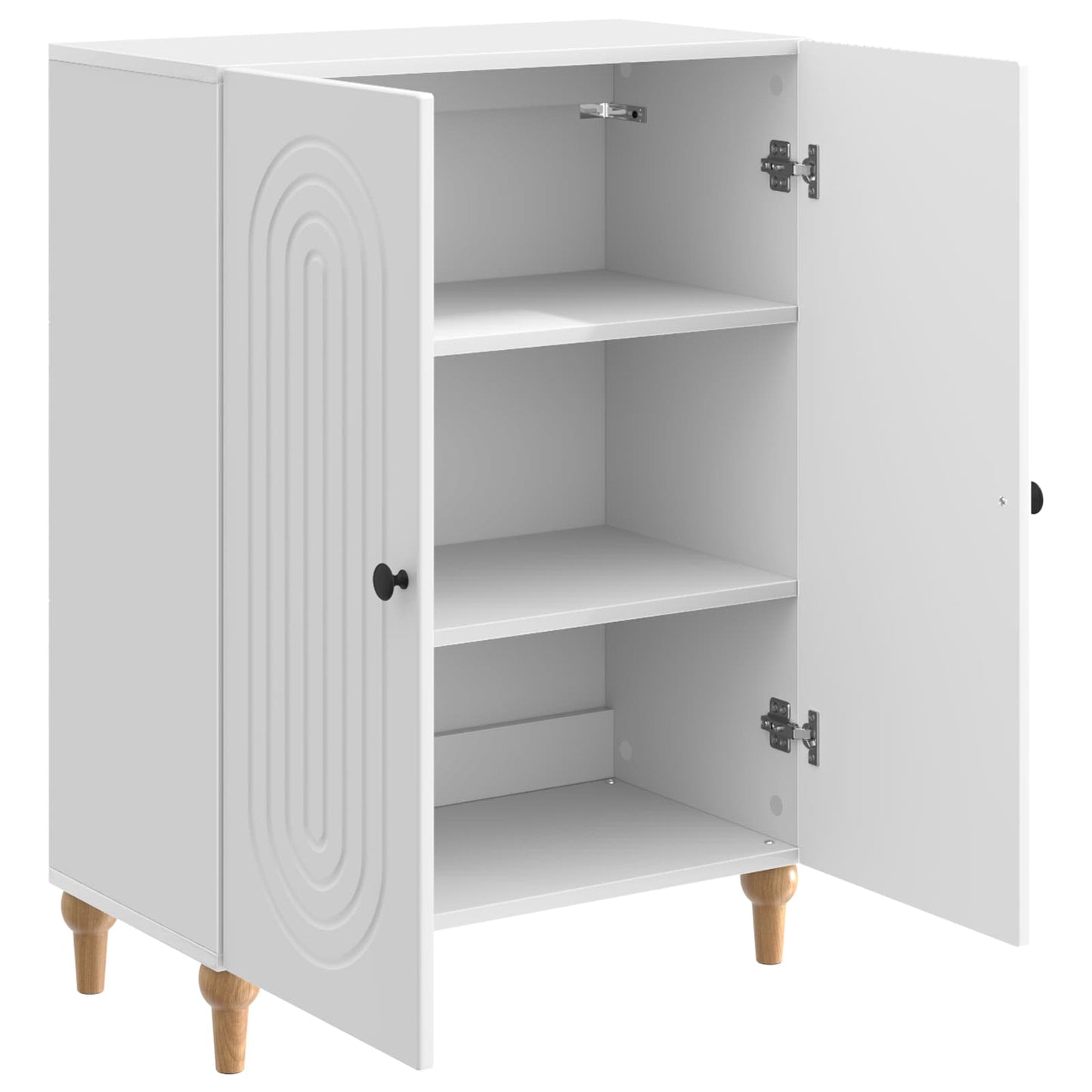 vidaXL Sideboard High Gloss White 66 x 34.5 x 90 cm Engineered Wood