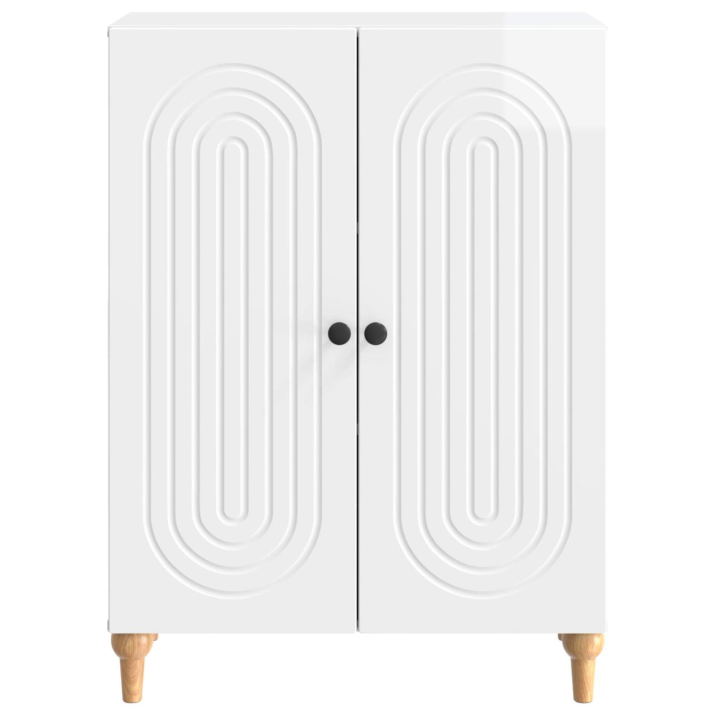 vidaXL Sideboard High Gloss White 66 x 34.5 x 90 cm Engineered Wood