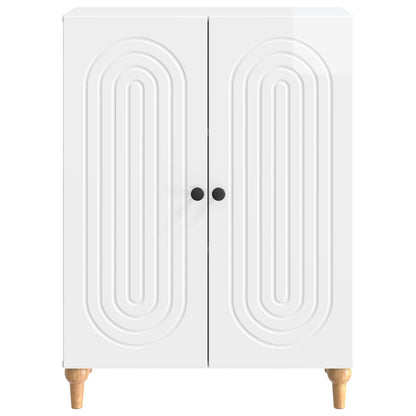 vidaXL Sideboard High Gloss White 66 x 34.5 x 90 cm Engineered Wood