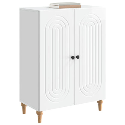 vidaXL Sideboard High Gloss White 66 x 34.5 x 90 cm Engineered Wood