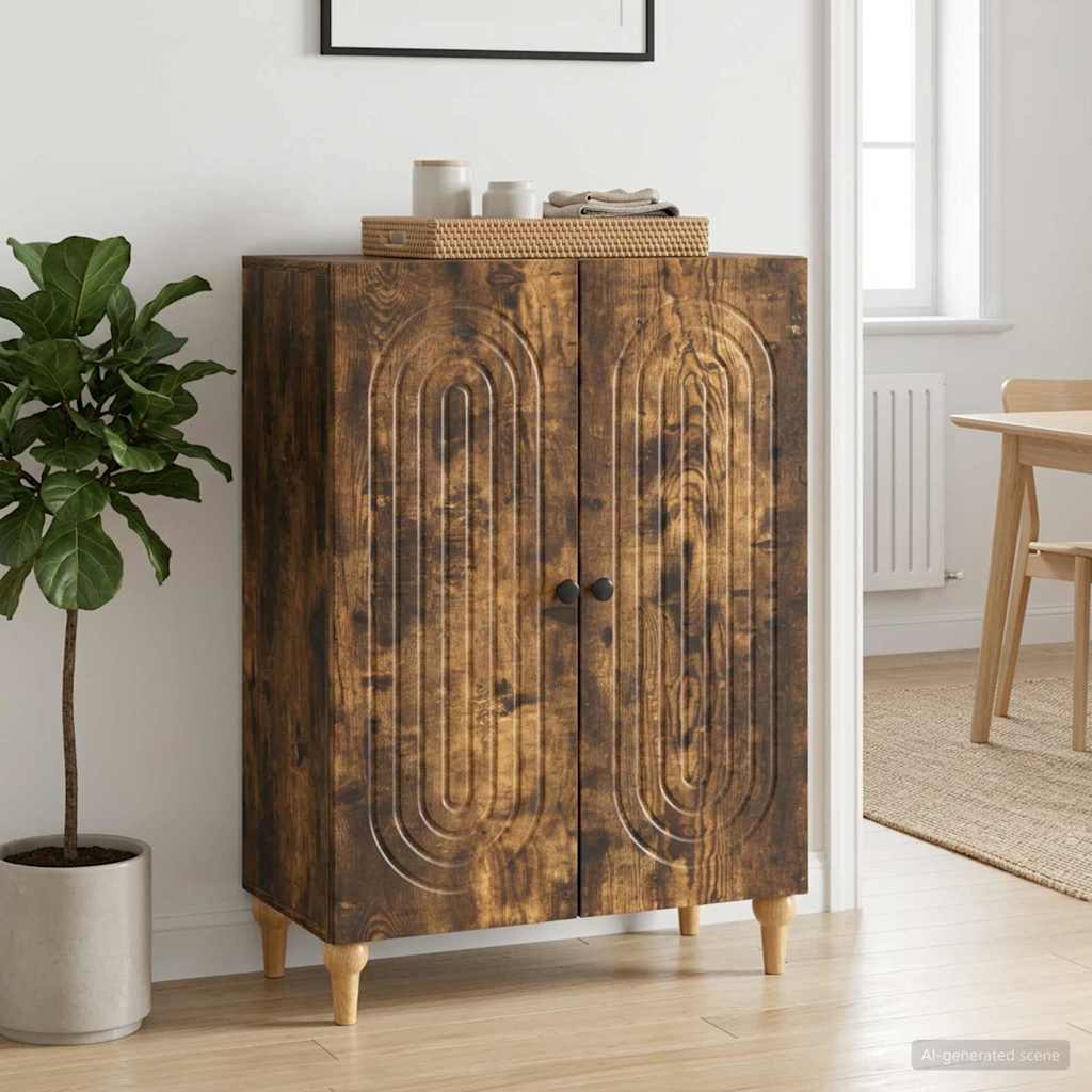 vidaXL Sideboard Smoked Oak 66 x 34.5 x 90 cm Engineered Wood
