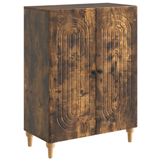 vidaXL Sideboard Smoked Oak 66 x 34.5 x 90 cm Engineered Wood