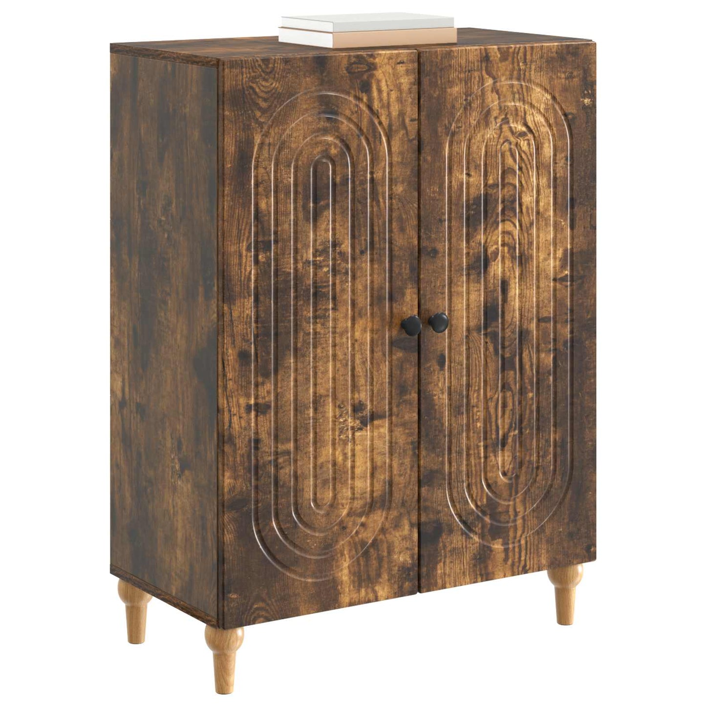 vidaXL Sideboard Smoked Oak 66 x 34.5 x 90 cm Engineered Wood