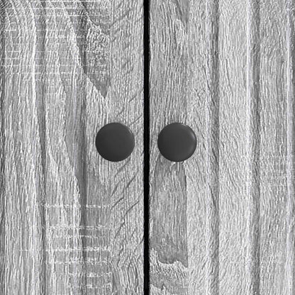 vidaXL Sideboard Grey Sonoma 66 x 34.5 x 90 cm Engineered Wood