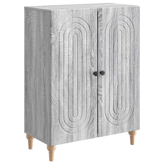 vidaXL Sideboard Grey Sonoma 66 x 34.5 x 90 cm Engineered Wood