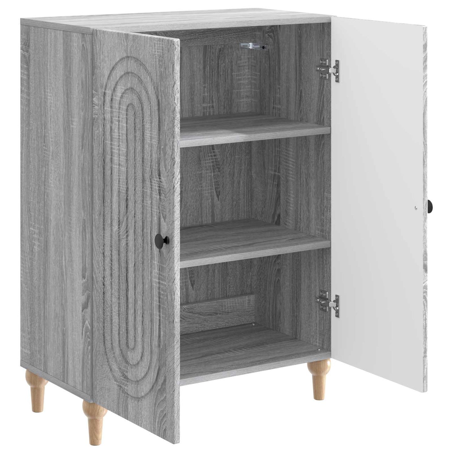 vidaXL Sideboard Grey Sonoma 66 x 34.5 x 90 cm Engineered Wood
