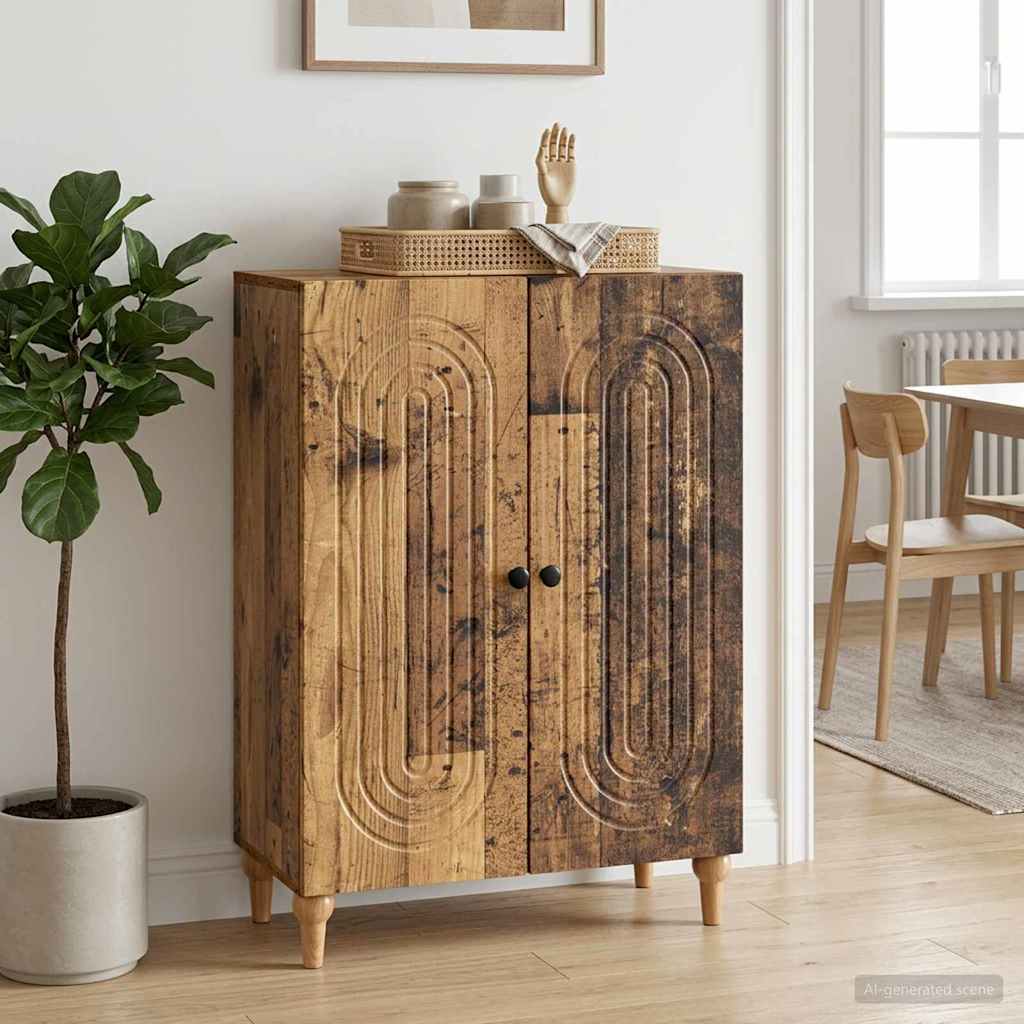 vidaXL Sideboard Old Wood 66 x 34.5 x 90 cm Engineered Wood
