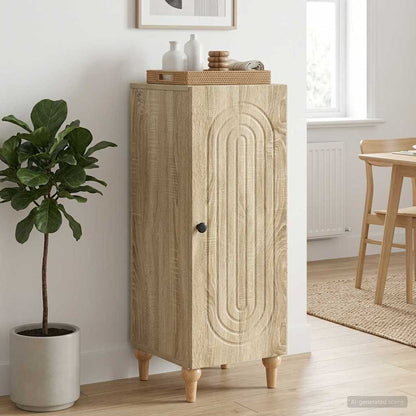 vidaXL Sideboard Sonoma Oak 33 x 34.5 x 90 cm Engineered Wood