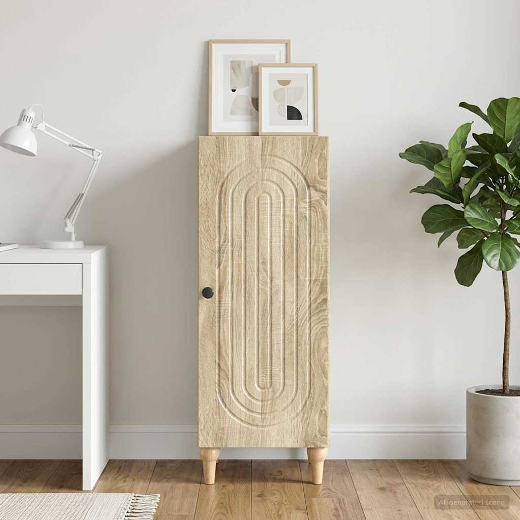 vidaXL Sideboard Sonoma Oak 33 x 34.5 x 90 cm Engineered Wood