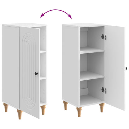 vidaXL Sideboard High Gloss White 33 x 34.5 x 90 cm Engineered Wood