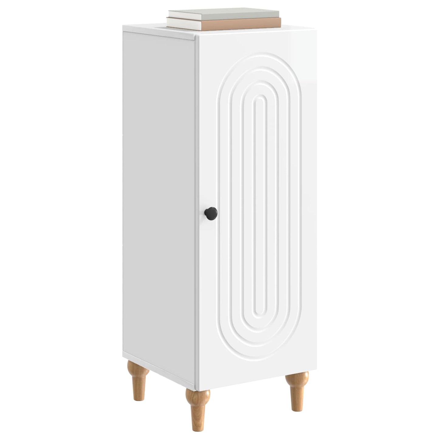 vidaXL Sideboard High Gloss White 33 x 34.5 x 90 cm Engineered Wood