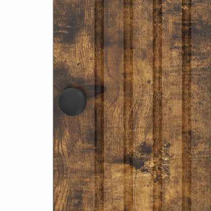 vidaXL Sideboard Smoked Oak 33 x 34.5 x 90 cm Engineered Wood
