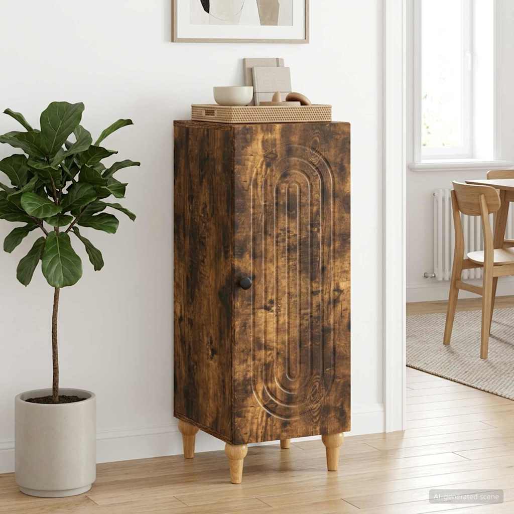 vidaXL Sideboard Smoked Oak 33 x 34.5 x 90 cm Engineered Wood
