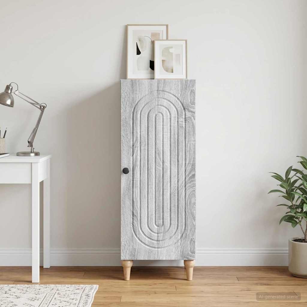 vidaXL Sideboard Grey Sonoma 33 x 34.5 x 90 cm Engineered Wood