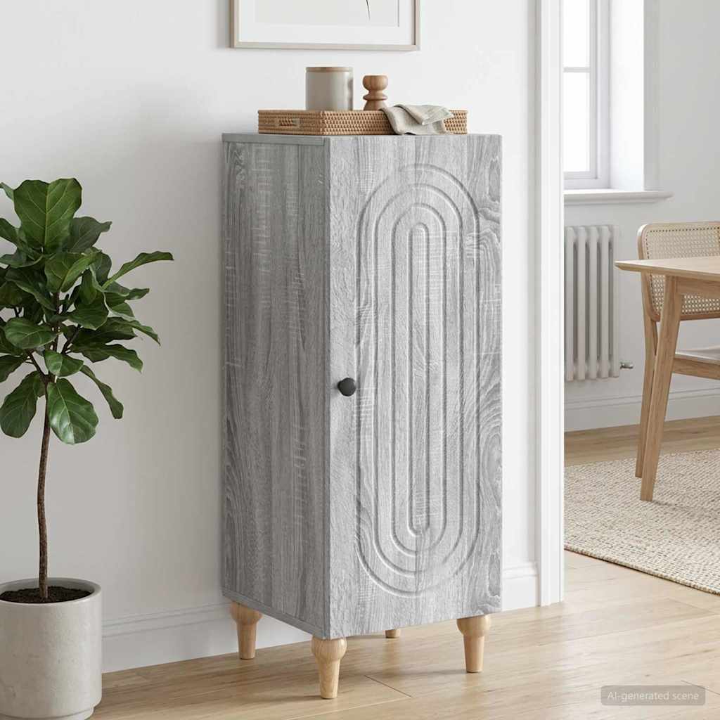 vidaXL Sideboard Grey Sonoma 33 x 34.5 x 90 cm Engineered Wood