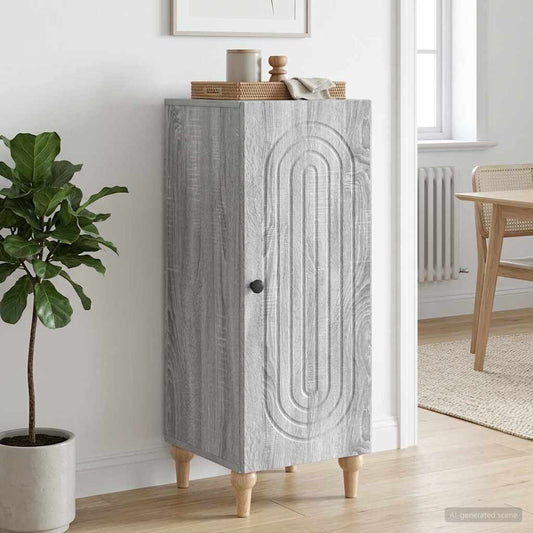vidaXL Sideboard Grey Sonoma 33 x 34.5 x 90 cm Engineered Wood
