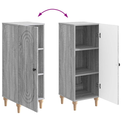 vidaXL Sideboard Grey Sonoma 33 x 34.5 x 90 cm Engineered Wood
