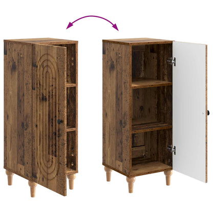 vidaXL Sideboard Old Wood 33 x 34.5 x 90 cm Engineered Wood