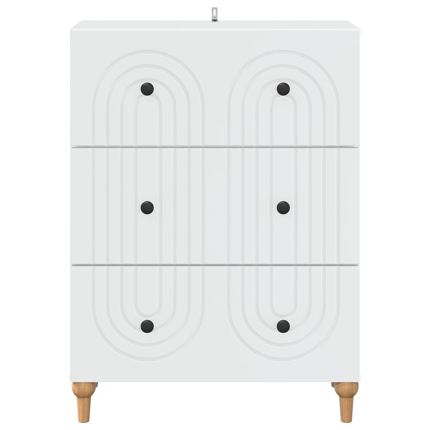 vidaXL Drawer Cabinet White 66 x 34.5 x 90 cm Engineered Wood