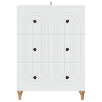 vidaXL Drawer Cabinet White 66 x 34.5 x 90 cm Engineered Wood