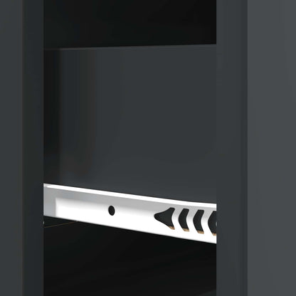 vidaXL Drawer Cabinet Black 66 x 34.5 x 90 cm Engineered Wood