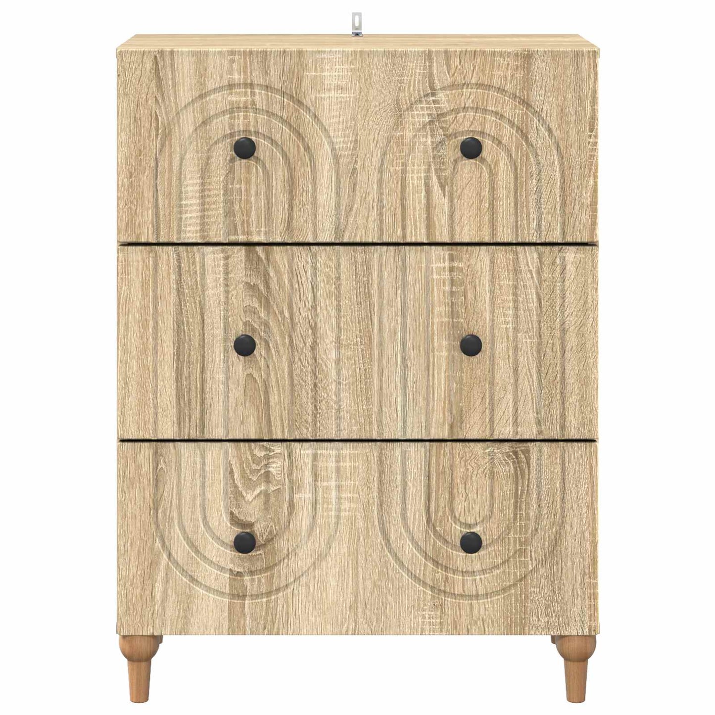 vidaXL Drawer Cabinet Sonoma Oak 66 x 34.5 x 90 cm Engineered Wood