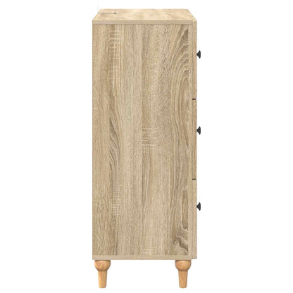 vidaXL Drawer Cabinet Sonoma Oak 66 x 34.5 x 90 cm Engineered Wood