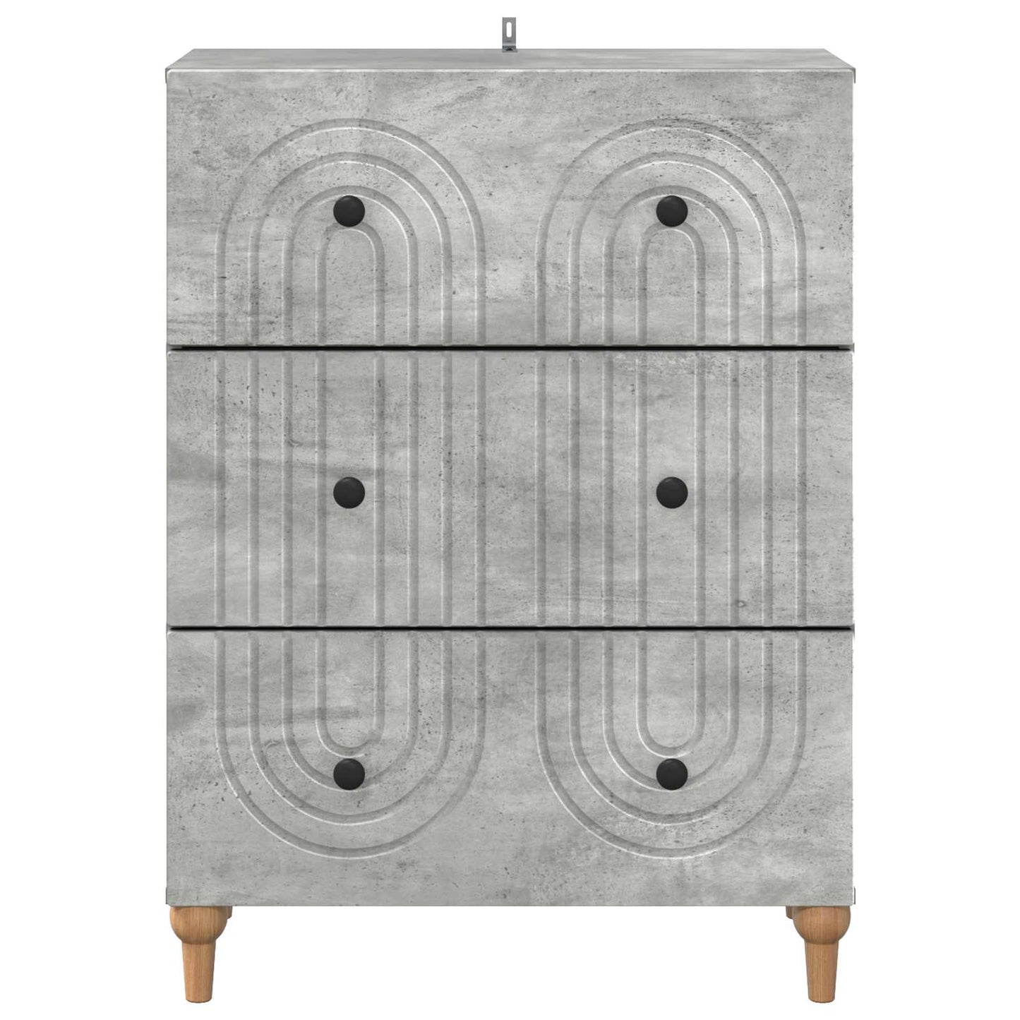 vidaXL Drawer Cabinet Concrete Grey 66 x 34.5 x 90 cm Engineered Wood