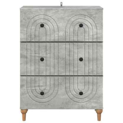 vidaXL Drawer Cabinet Concrete Grey 66 x 34.5 x 90 cm Engineered Wood