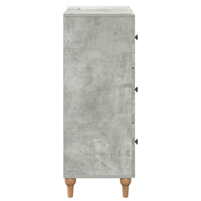 vidaXL Drawer Cabinet Concrete Grey 66 x 34.5 x 90 cm Engineered Wood