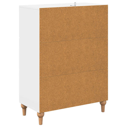 vidaXL Drawer Cabinet High Gloss White 66 x 34.5 x 90 cm