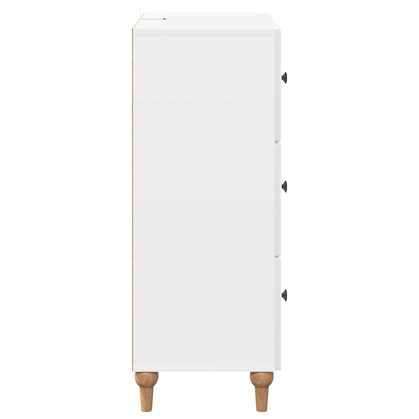 vidaXL Drawer Cabinet High Gloss White 66 x 34.5 x 90 cm