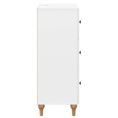 vidaXL Drawer Cabinet High Gloss White 66 x 34.5 x 90 cm