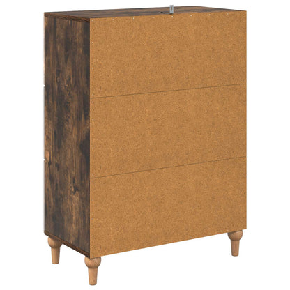 vidaXL Drawer Cabinet Smoked Oak 66 x 34.5 x 90 cm Engineered Wood