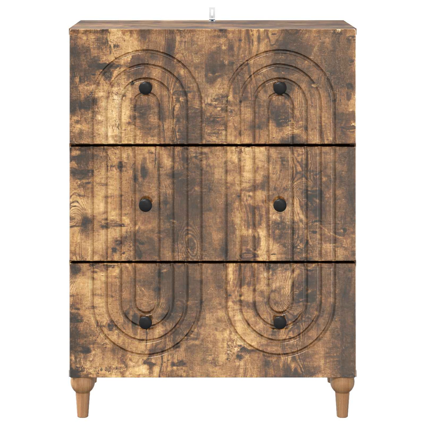 vidaXL Drawer Cabinet Smoked Oak 66 x 34.5 x 90 cm Engineered Wood