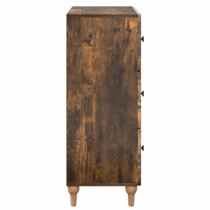 vidaXL Drawer Cabinet Smoked Oak 66 x 34.5 x 90 cm Engineered Wood